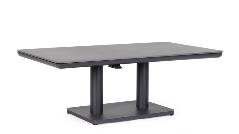 TAVOLO MIGUEL 140X80X51/72CM ALTEZZA REGOLABILE ANTRACITE