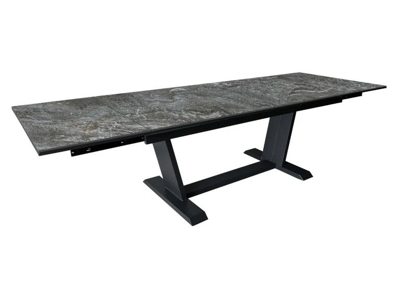 TAVOLO AMBER 180/230/280X100 ALLUNGABILE IN ALLUMINIO/KEDRA GRAFITE E LUNARE