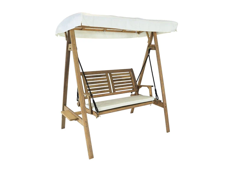 DONDOLO 2 POSTI IN ACACIA ECRU 170X100X200CM