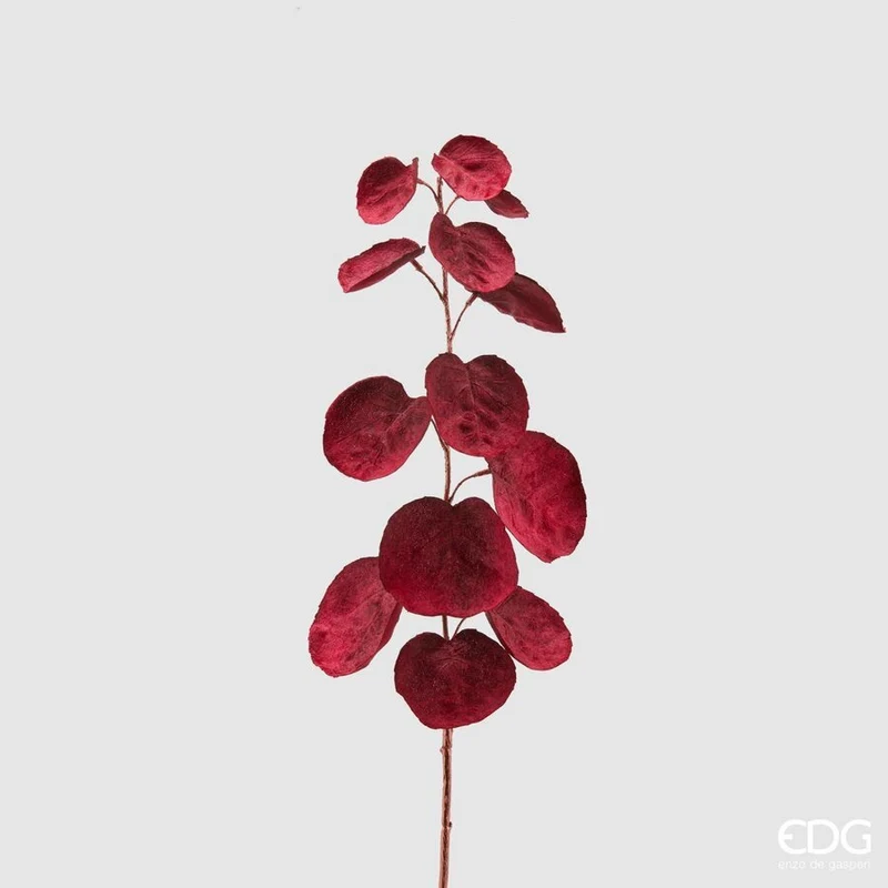 RAMO ARTIFICIALE DI COTINUS ROSSO STELO-RAME H78CM