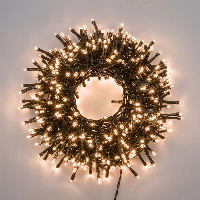 LUCI DI NATALE CATENA, 9,1MT, 432 MINILED D6, BIANCO CALDO
