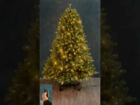 ALBERO DI NATALE AUTOMATICO CON LED, HUBART GROW, 225CM, VERDE