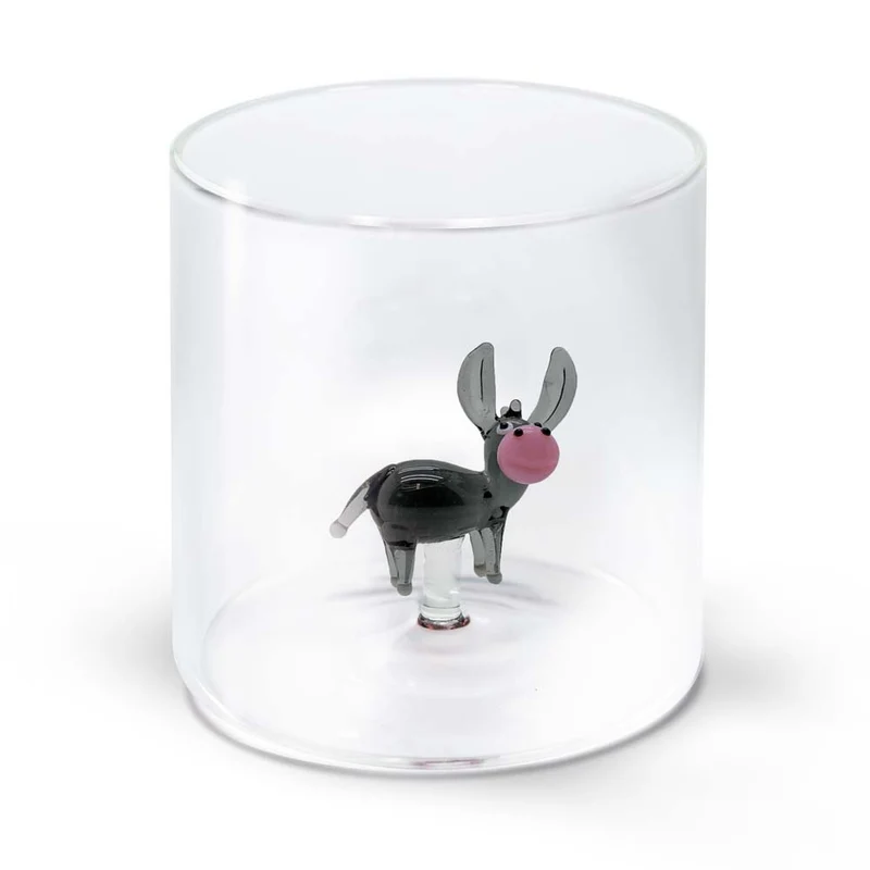BICCHIERE IN VETRO BOROSILICATO 250ML ASINO