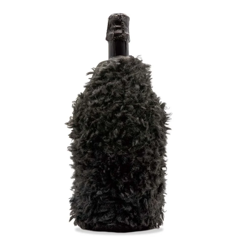 GLACETTE MORBIDA RAFFREDDA BOTTIGLIE CON PELLICCIA NERA