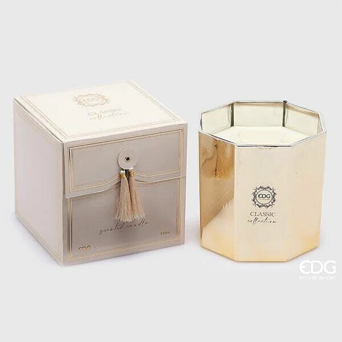 CANDELA COLLEZIONE CLASSICA Ø8.5XH8.5CM FRAGRANZA OUD ORO