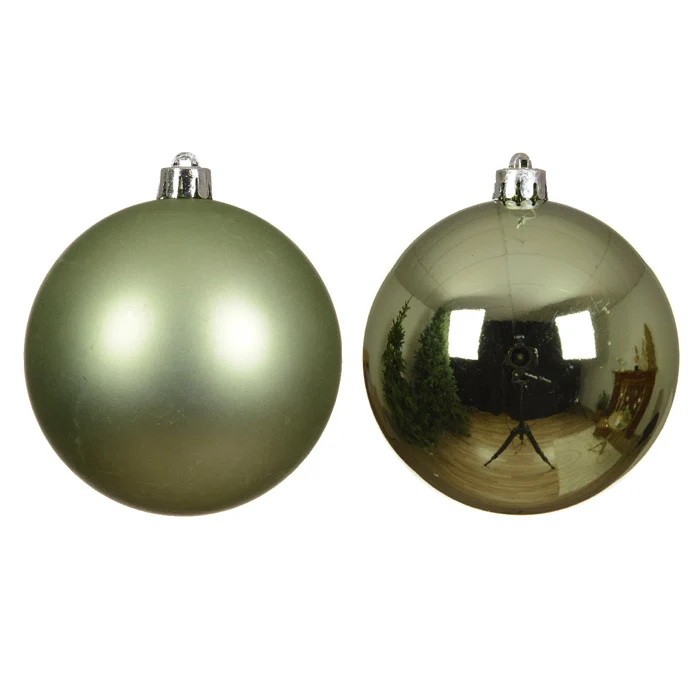 PALLINA DI NATALE INFRANGIBILE, Ø10CM, CONFEZIONE 4 PEZZI, VERDE