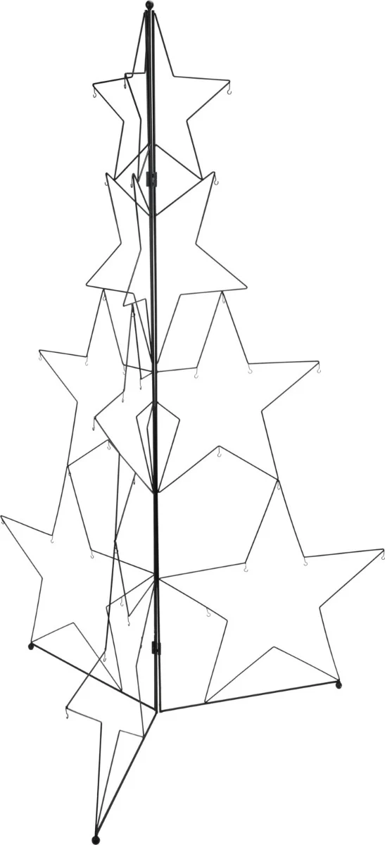 ALBERO PORTA SFERE, IN FERRO, 150CM, COLORE NERO
