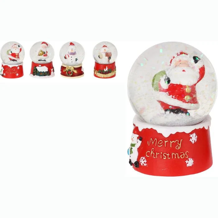 PALLA DI NEVE NATALIZIA, 6CM, MODELLO ASSORTITO