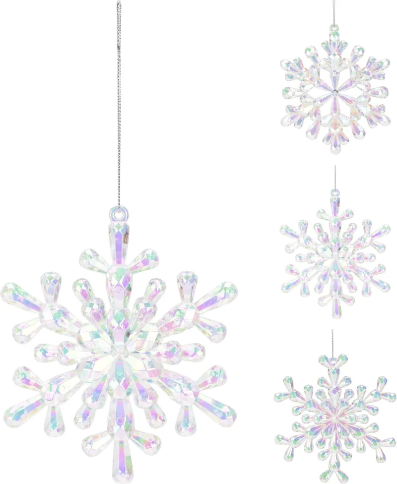 FIOCCO DI NATALE DA APPENDERE, 12CM, MODELLO ASSORTITO
