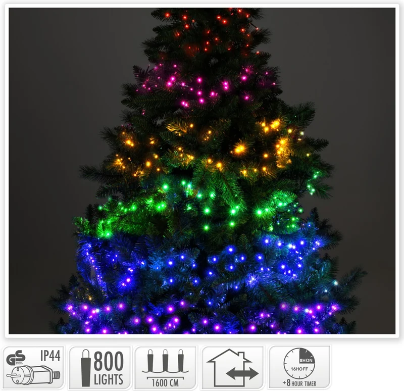 GHIRLANDA 800 LED, 16MT, MULTICOLORE