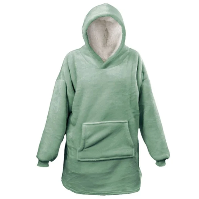 FELPA CON CAPPUCCIO, 70X50X87CM, DESIGN NATALIZIO, VERDE MENTA