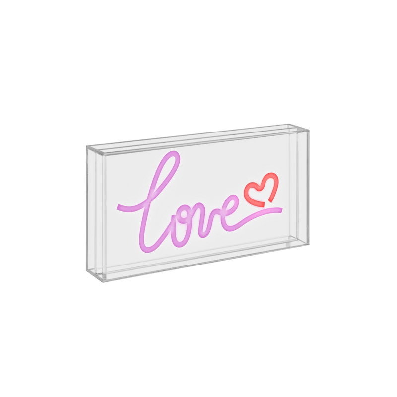 INSEGNA NEON CON SCRITTA DECORATIVA LOVE 23X4X12.7 CM