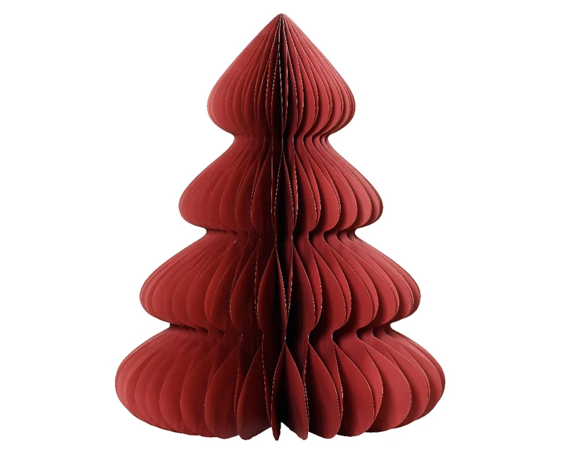 DECORAZIONE ALBERO DI NATALE DI CARTA Ø48 H60 CM, ROSSO