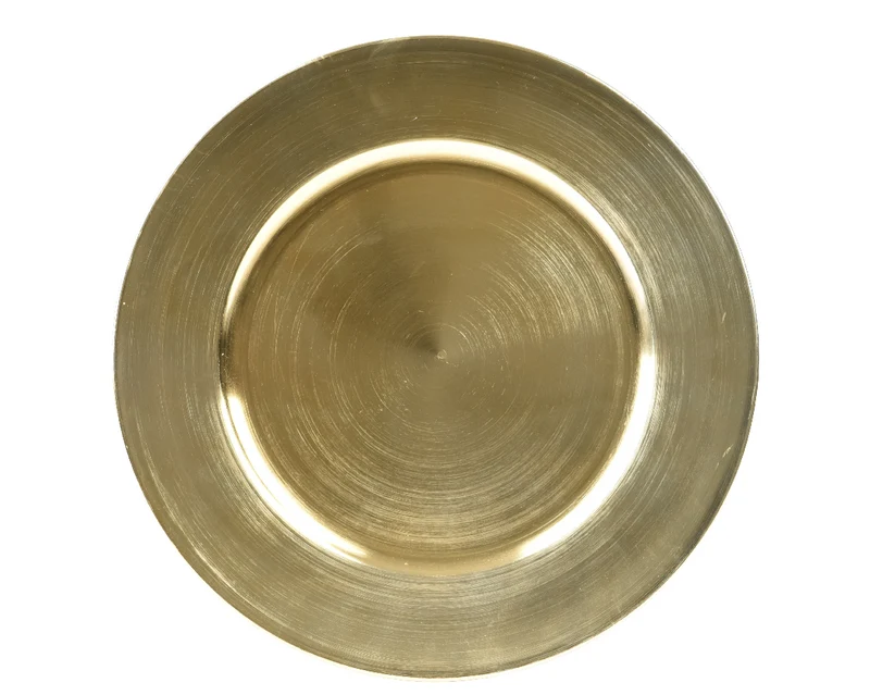 PIATTO DECORATIVO IN PLASTICA, Ø 33 CM, ORO