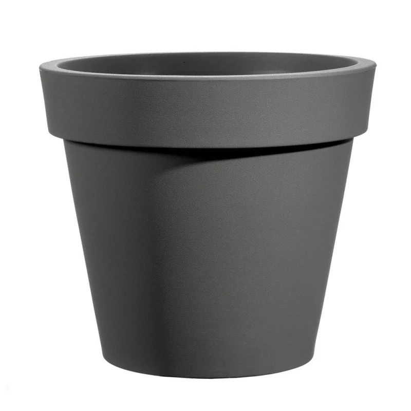 VASO ROTONDO IN RESINA "EASY" 55 CM. ANTRACITE