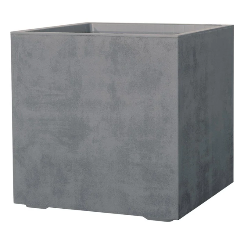 FIORIERA CUBO MILLENIUM GRIGIO CHIARO 39CM