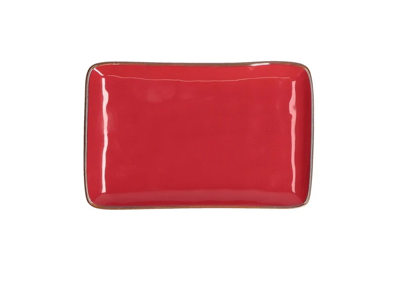 PIATTO RETTANGOLARE 20X13 LINEA CONCERTO ROSSO CORALLO