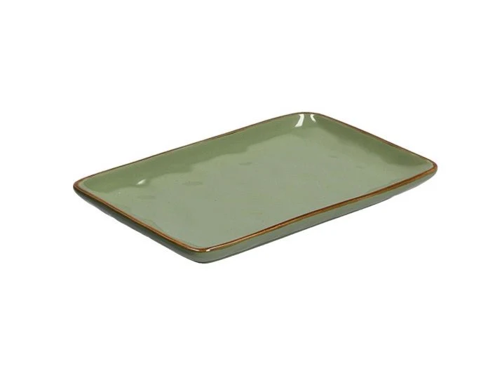 VASSOIO RETTANGOLARE 20X13CM LINEA CONCERTO VERDE OLIVA