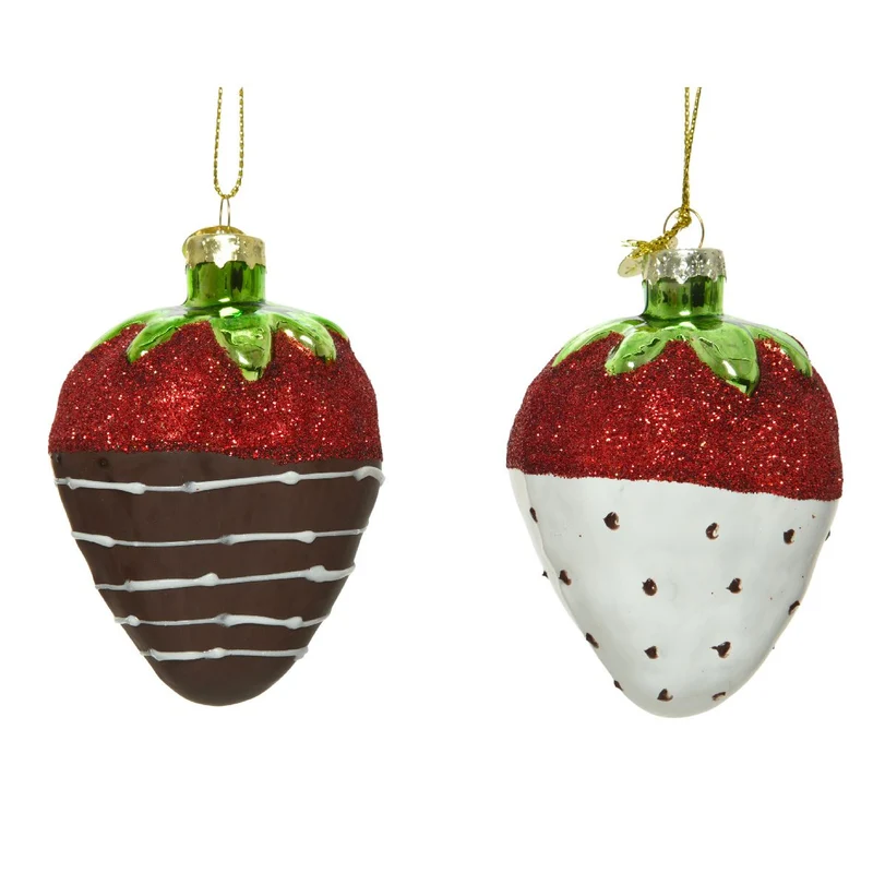 PENDENTE NATALIZIO A FORMA DI FRAGOLA 8CM ASSORTITO