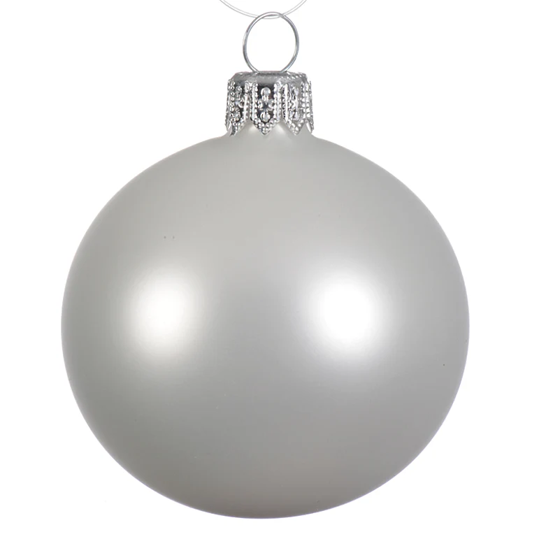 PALLINA DI NATALE BIANCO OPACO 10CM