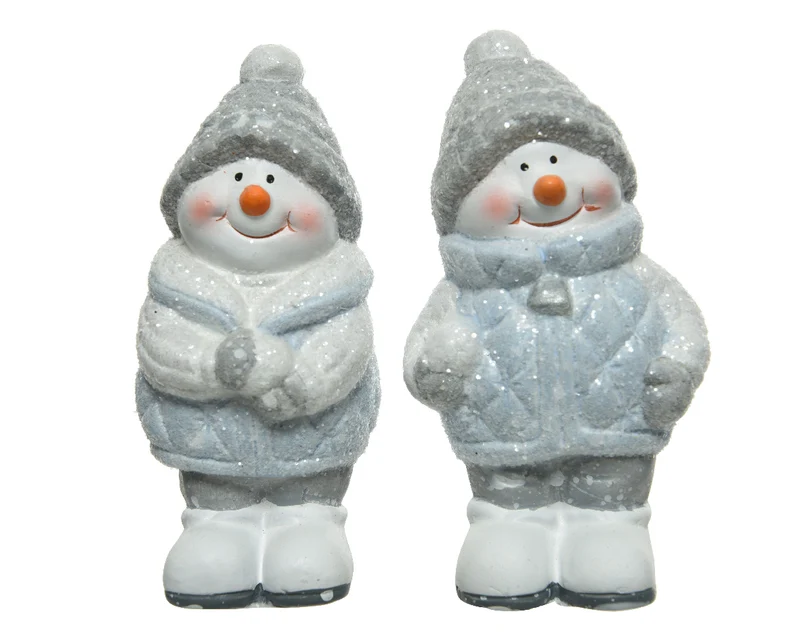 PUPAZZO DI NEVE IN RESINA 7X4,5X12CM ASSORTITO