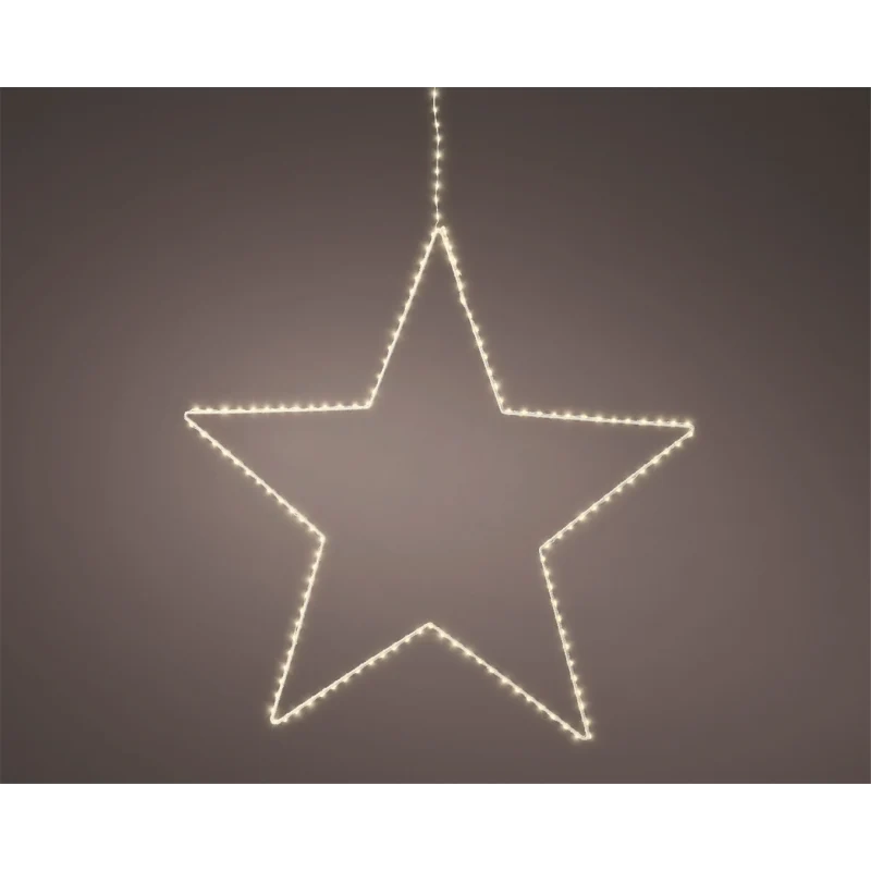 CORNICE MICRO LED LUCE DA ESTERNO STELLA BIANCA 62CM 175LED BIANCO CALDO