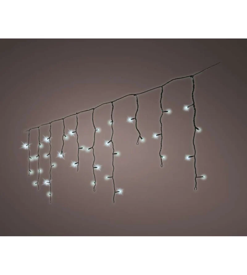 STALATTITE LUCE GHIACCIOLI BIANCO FREDDO 175 LED 8 GIOCHI DI LUCE 7,5MT