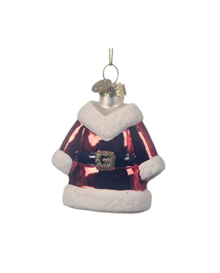 VESTITO DI BABBO NATALE APPENDIBILE H7.8CM