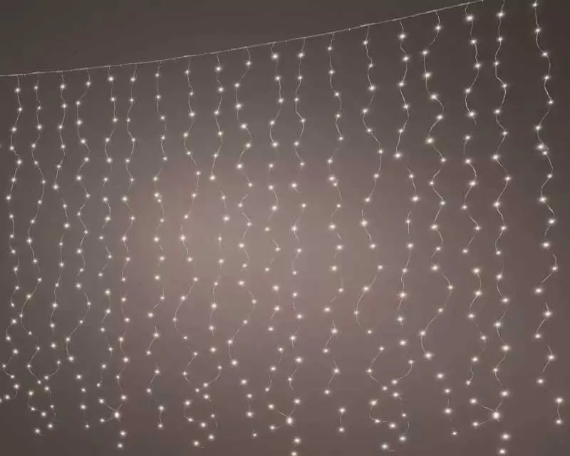TENDA LUMINOSA CON 100 LED BIANCO CALDO 90XH100CM