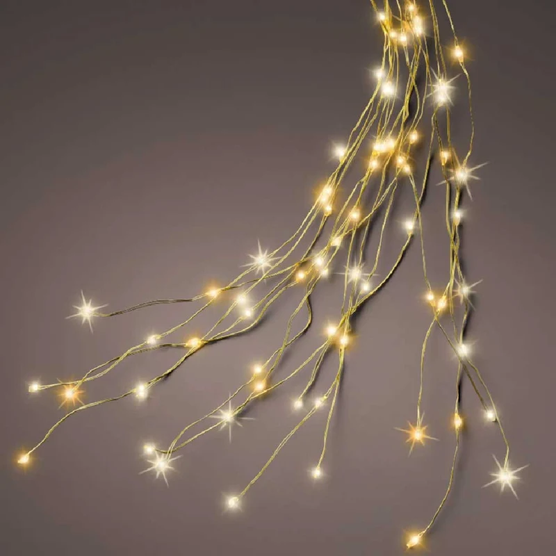 408 MICROLED BIANCO CALDO FLASH 180CM PER ALBERO DI NATALE