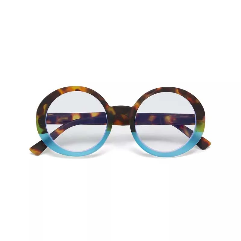 OCCHIALE DA LETTURA MODELLO LAURA COLORE HAVANA E BLU GRAD.+3.00 OKKIA