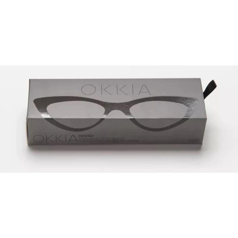 OCCHIALE DA LETTURA MODELLO ADRIANA SMALL CAT EYE COLORE NERO GRAD. +3.00 OKKIA