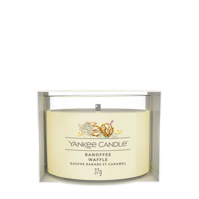 CANDELA VOTIVE IN VETRO SINGOLA BANOFFEE WAFFLE