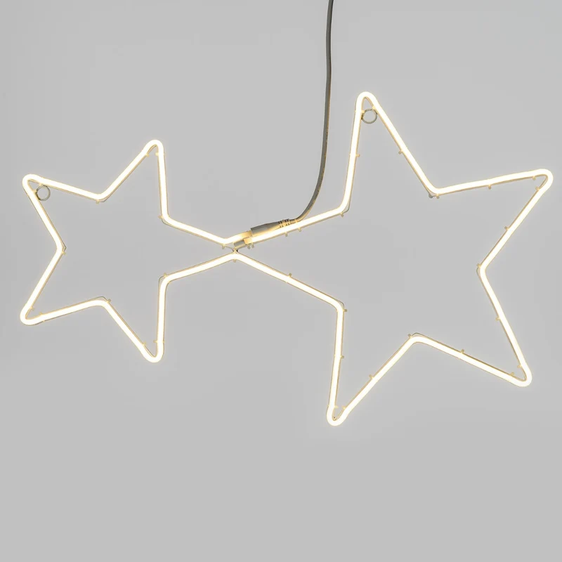 STELLE GEMELLE CON 360 LED BIANCO CALDO 90CM
