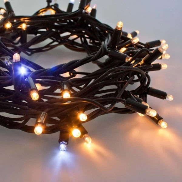 LUCI DI NATALE COLLEGABILI 120 MAXILED BIANCO CALDO E FREDDO FLASHLED 1,5+10M