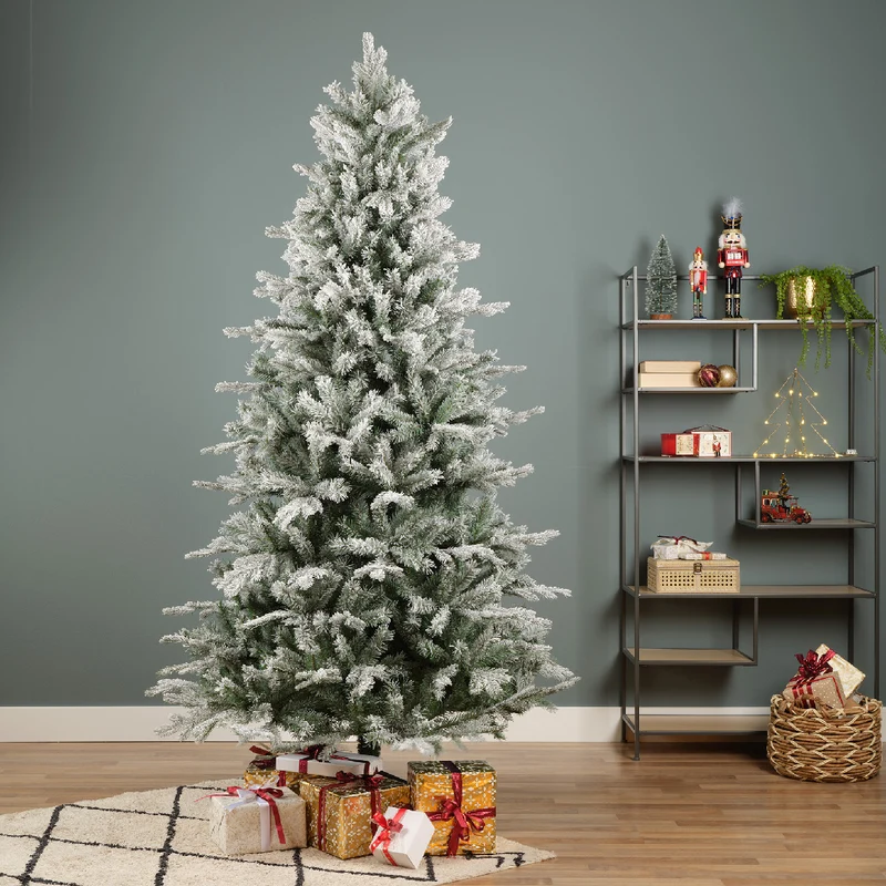 ALBERO DI NATALE VERMONT VERDE EFFETTO GHIACCIATO 240CM