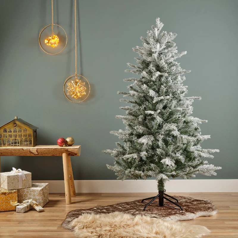 ALBERO DI NATALE VERMONT VERDE EFFETTO GHIACCIATO 150CM