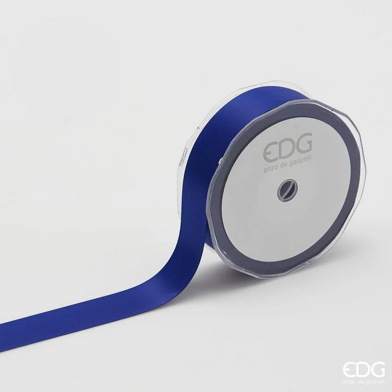 NASTRO PER PACCHI REGALO DOPPIO RASO 25MM 20MT BLU