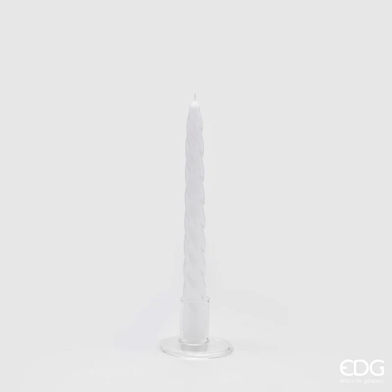 CANDELA STELO TWIST BIANCA 22XH23CM
