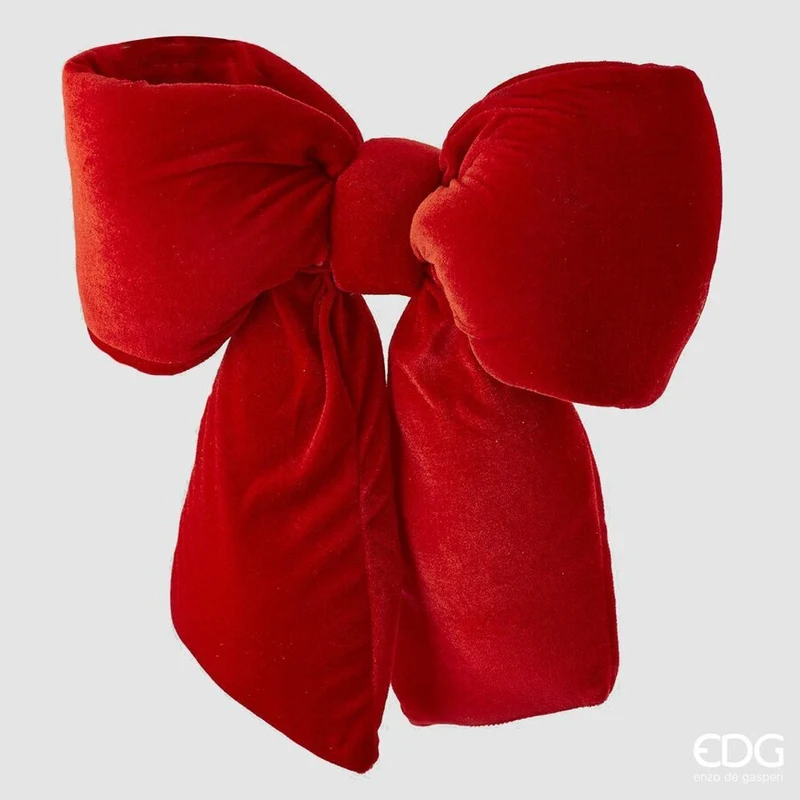 FIOCCO APPENDIBILE IN VELLUTO ROSSO 40X48CM