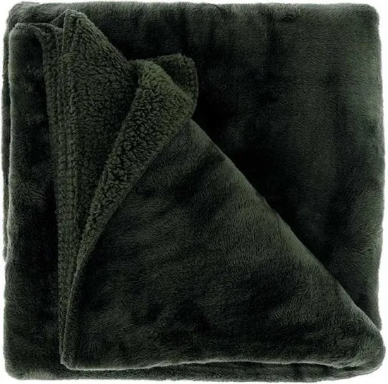 COPERTA PLAID TORVAH 150X200CM VERDE SCURO
