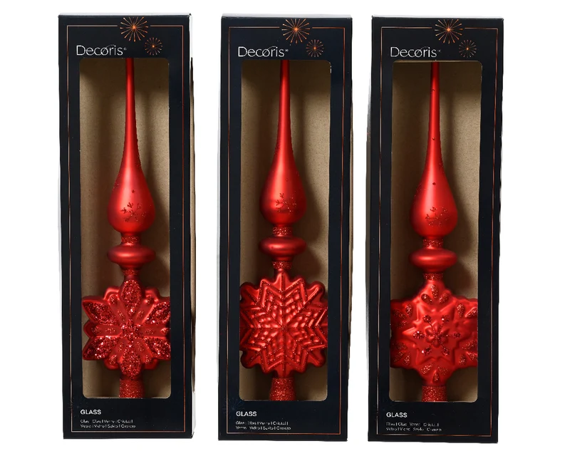 PUNTALE NATALIZIO ROSSO 35CM MODELLO ASSORTITO