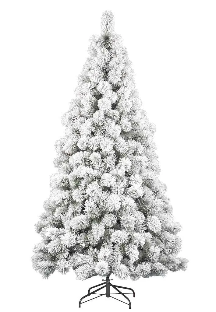 ALBERO DI NATALE DES ALPES 180CM INNEVATO FLOCCATO
