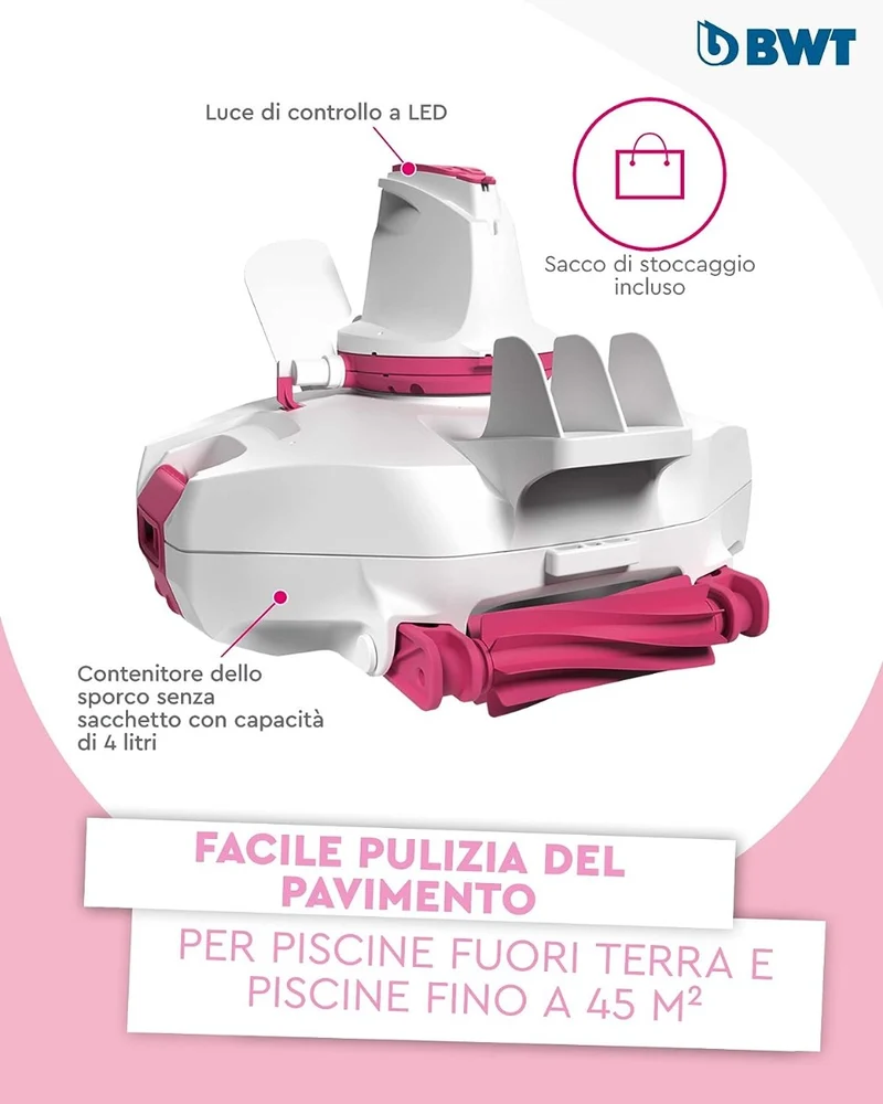 ROBOT PER PISCINA BC200 PLUS CON FUNZIONAMENTO A BATTERIA