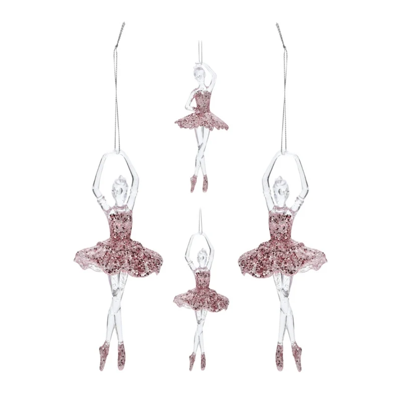 OFFERTA 4 BALLERINE APPENDIBILI ROSA 17CM MODELLO ASSORTITO
