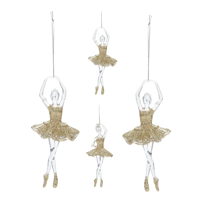 OFFERTA 4 BALLERINE APPENDIBILI ORO 17CM MODELLO ASSORTITO