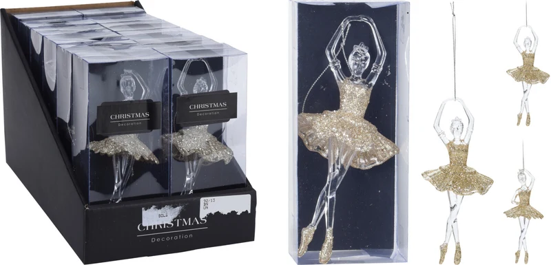 OFFERTA 4 BALLERINE APPENDIBILI ORO 17CM MODELLO ASSORTITO