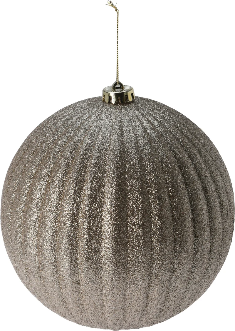 PALLINA DI NATALE XL 18CM ORO CON GLITTER