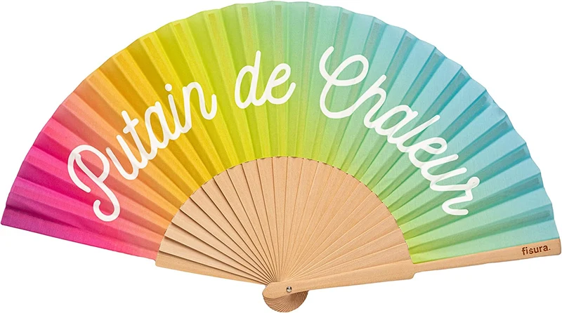 VENTAGLIO ARCOBALENO - ABANICO PUTAIN DE CHALEUR