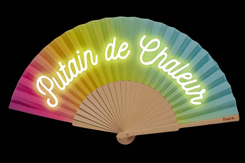 VENTAGLIO ARCOBALENO - ABANICO PUTAIN DE CHALEUR